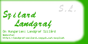 szilard landgraf business card